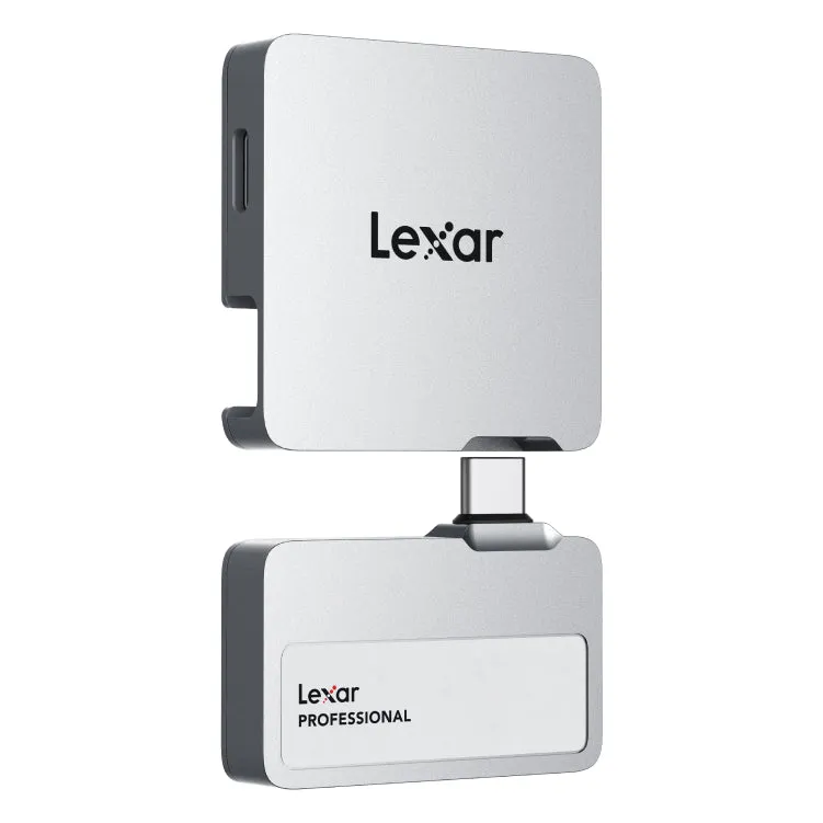 Lexar Professional Go Portable SSD with Hub Ultra Compact | Up to 2TB Capacity | Direct Apple ProRes Recording | Multi-Use Hub for Photography Gear | IP65 | 256-bit AES Encryption