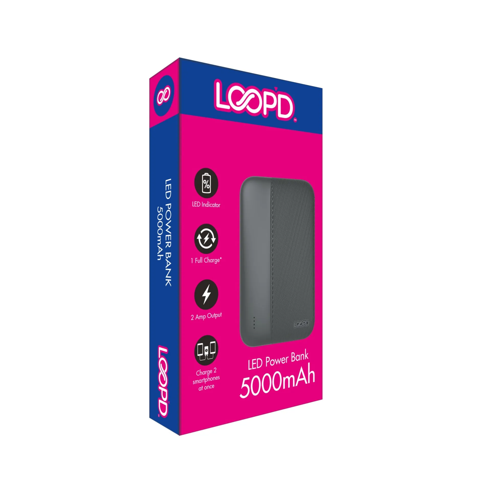 LOOPD 4LED Indicator Powerbank - 5000mAh