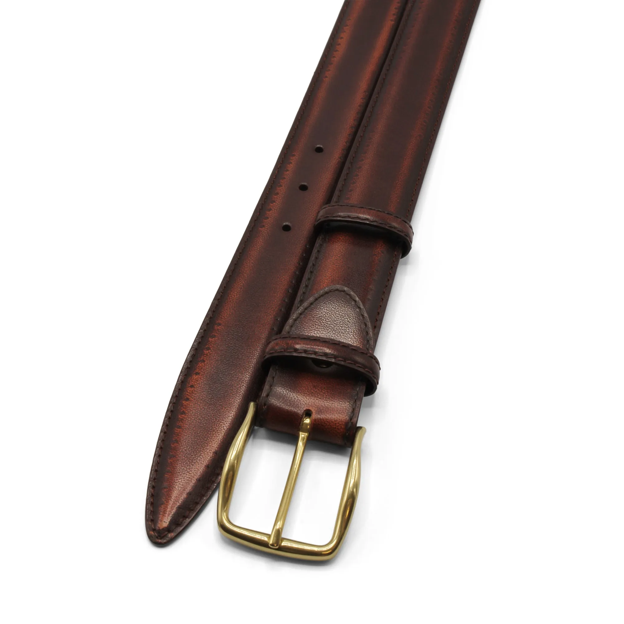 Maple Hand Burnished 'Cagney' Kinked Belt