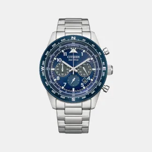 Men Stainless Steel Eco-Drive Chronograph Watch CA4554-84L