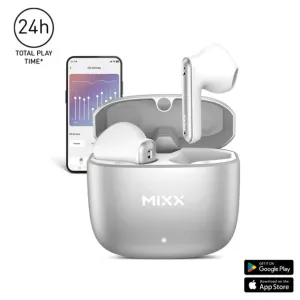 Mixx Streambuds Custom 2 TWS Earphonce Silver White | SBCU-02-SW-366