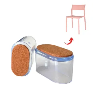 Oval Felt Silicone Chair Leg Protectors | Extra-Durable Chair Floor Protectors