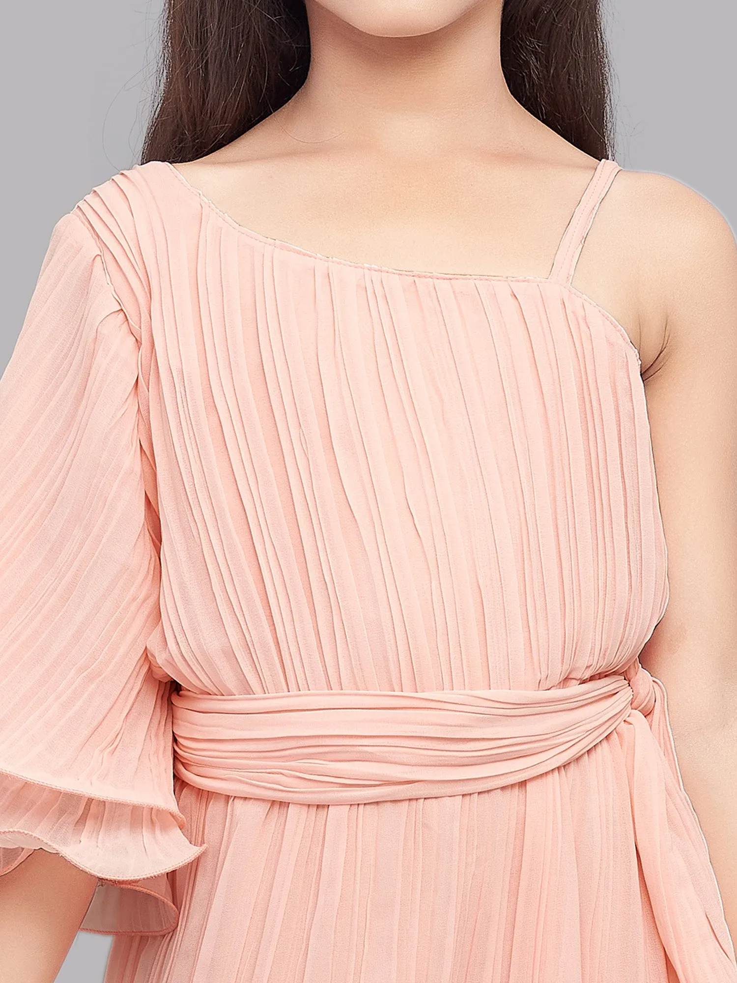 Peach Accordion Maxi