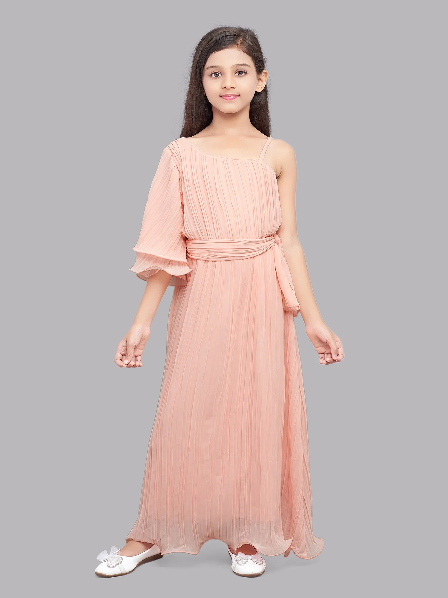 Peach Accordion Maxi