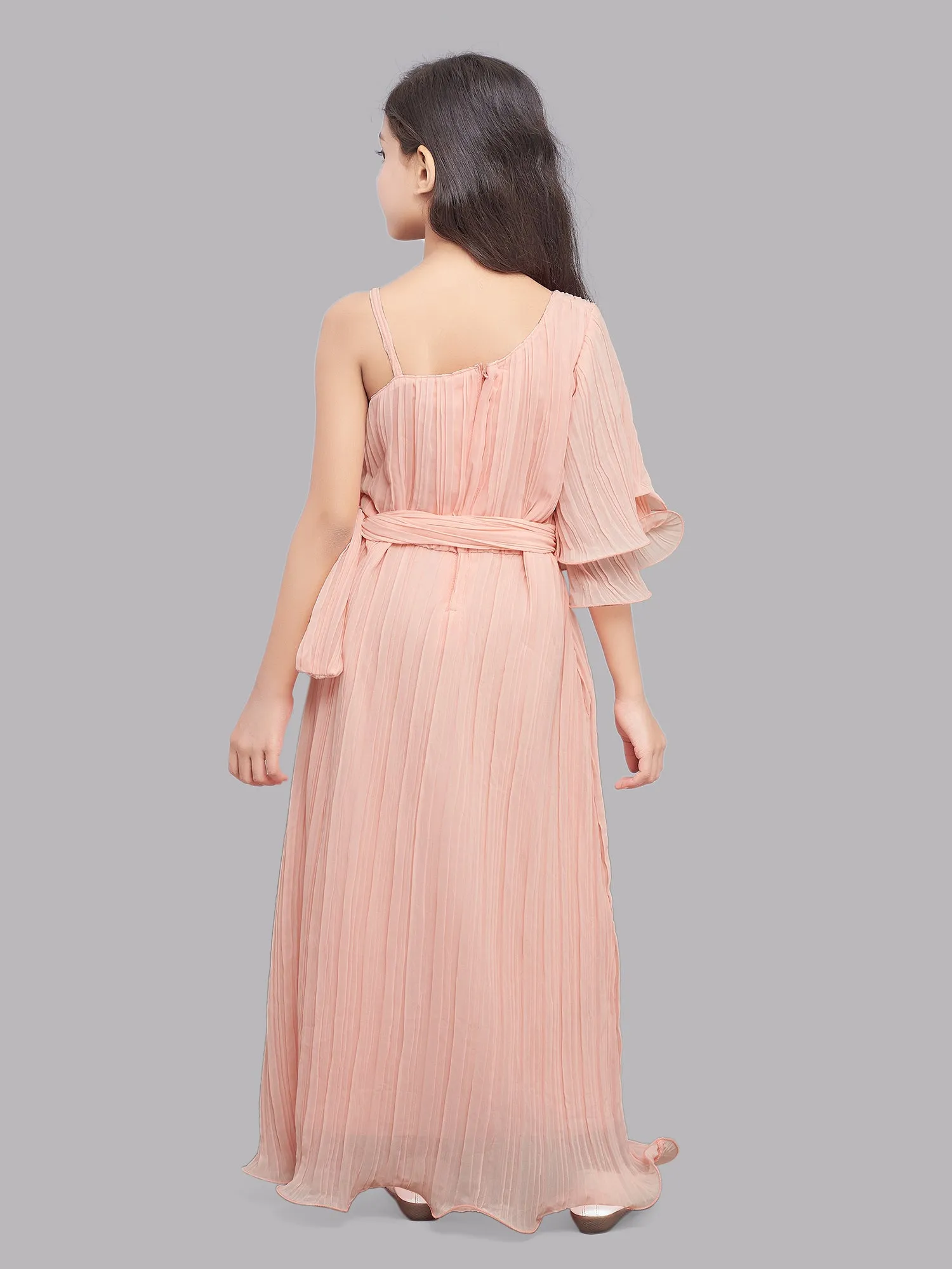 Peach Accordion Maxi