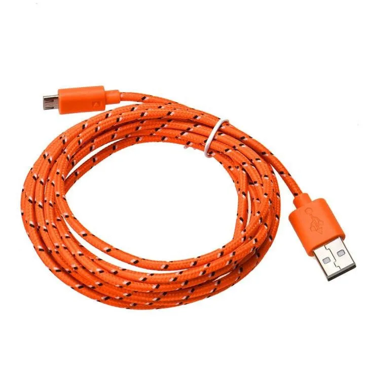 Popular Convenient Micro USB Charger Sync Data Cable Cord for Android Phone (Style:2M/6FT , 3M/10FT)