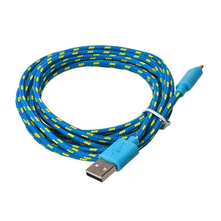 Popular Convenient Micro USB Charger Sync Data Cable Cord for Android Phone (Style:2M/6FT , 3M/10FT)