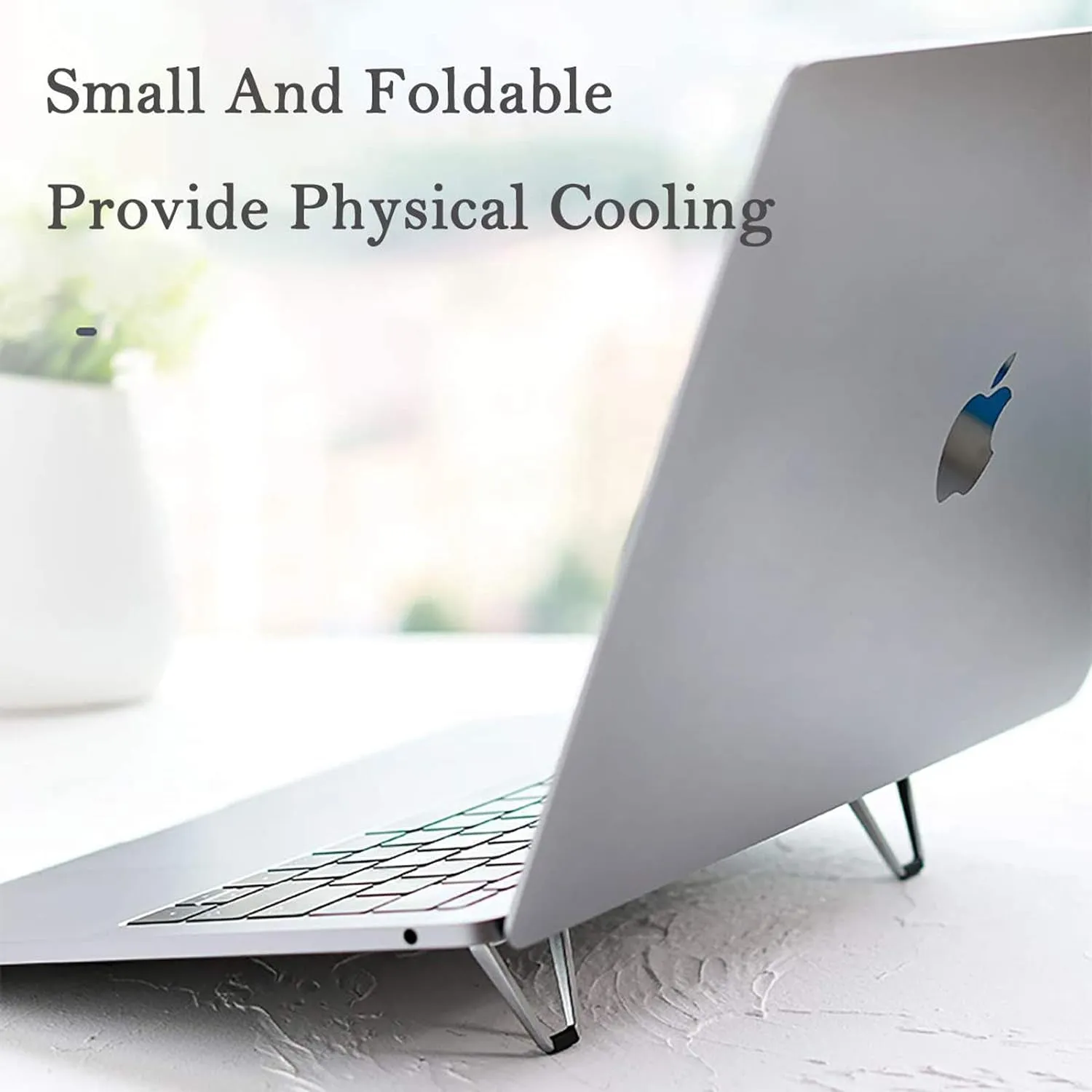 Portable Invisible Laptop Stand, Mini Aluminum Cooling Pad,Computer Keyboard Mount Kickstand,Ergonomic Lightweight Laptop Desk Stand (1Pack（2Pcs）)