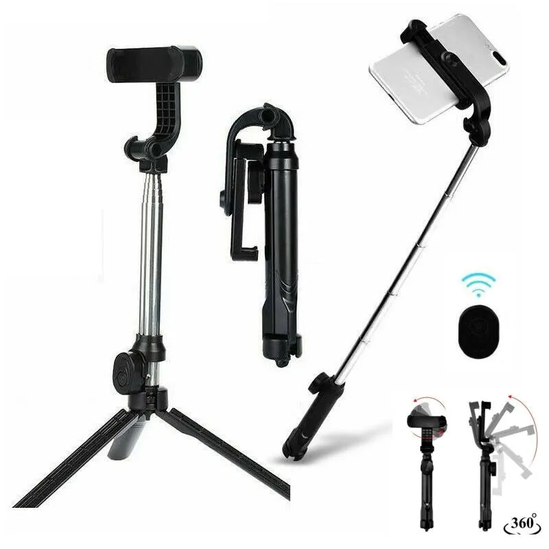 SMAXPro™ 30" Selfie Stick Tripod w/ Bluetooth Remote: Extendable Mini Stand iPhone/Android