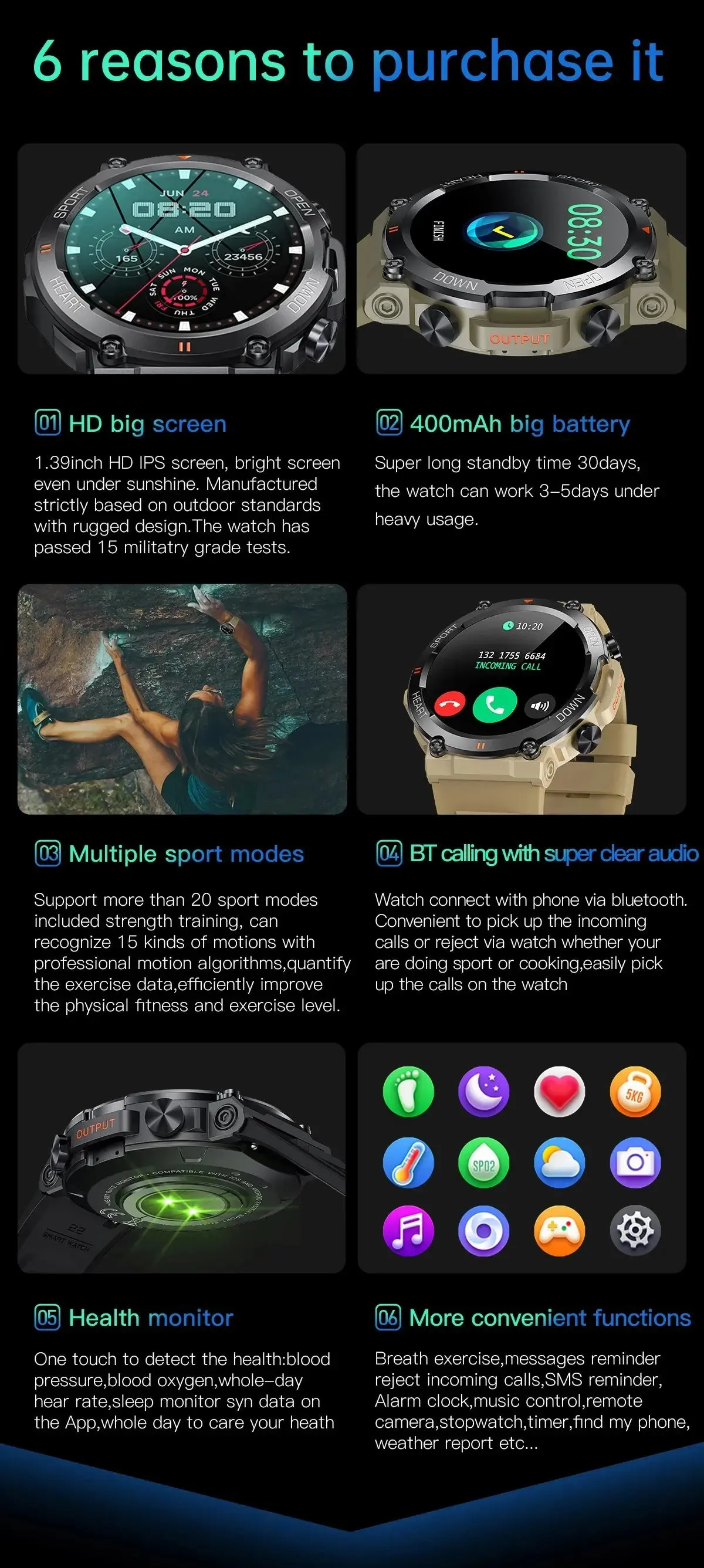 Sports Bluetooth Call Smartwatch