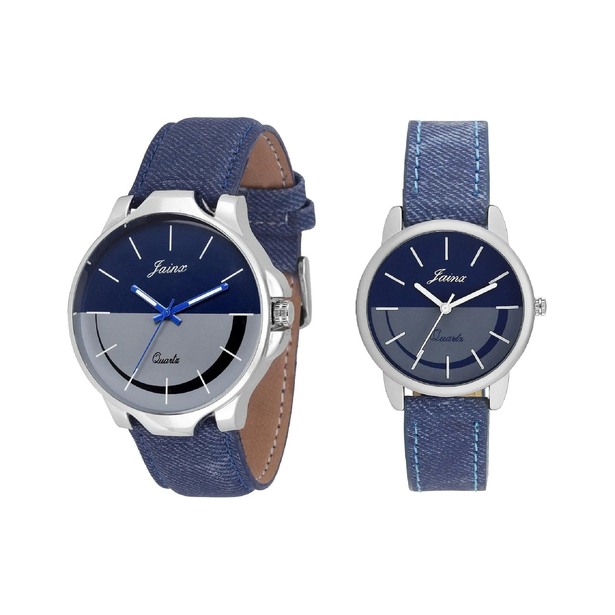 Stylish Couple's Denim Strap Analog Watch - Jainx JC439