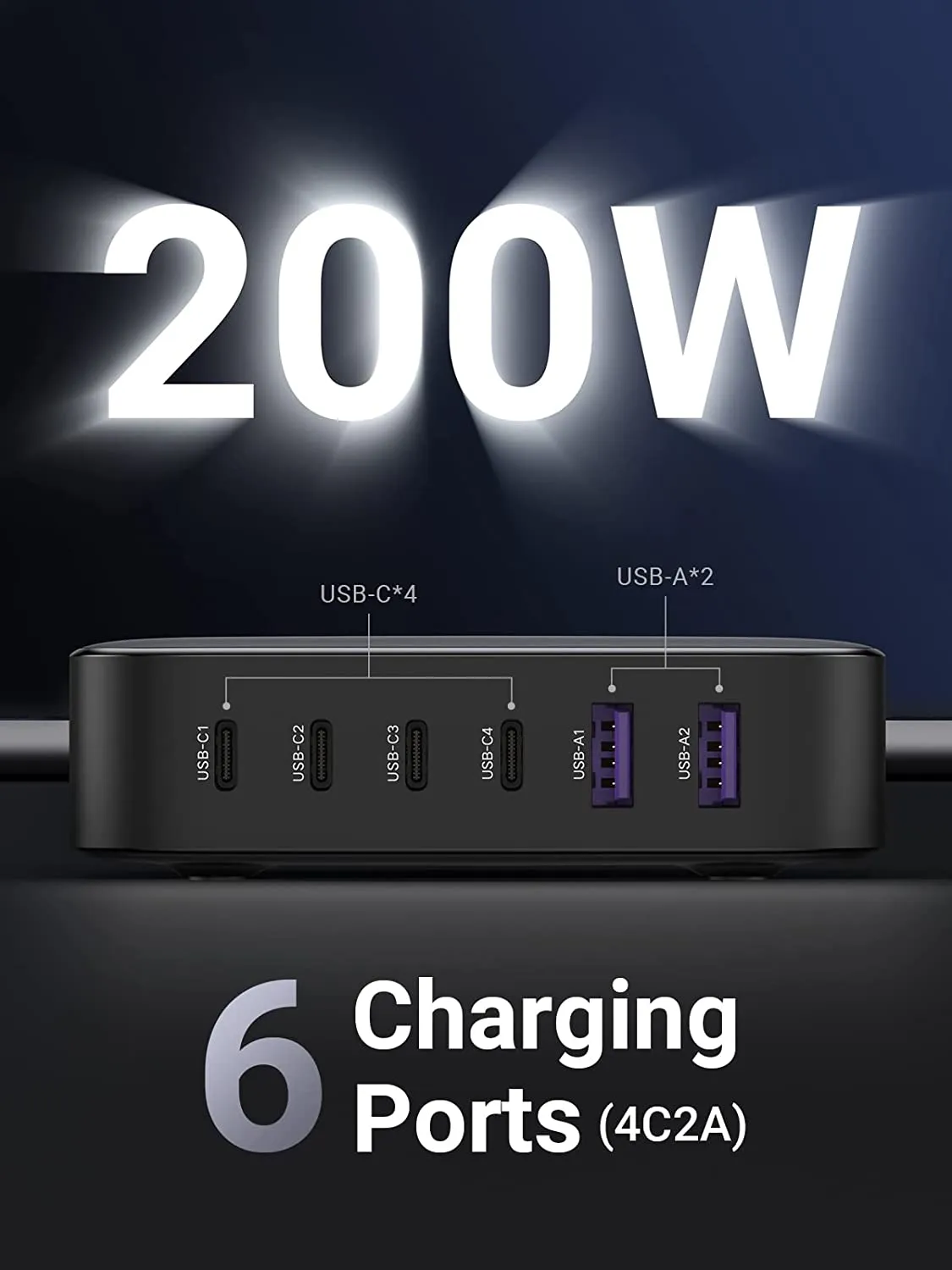 UGREEN Nexode 200W USB C Desktop Charger Bundle