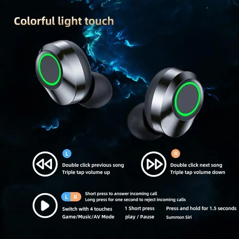 Wireless Earbuds Mini Earphones: IPX7 Waterproof, Bluetooth 5.0, Digital Display