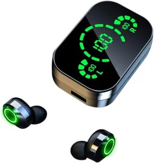 Wireless Earbuds Mini Earphones: IPX7 Waterproof, Bluetooth 5.0, Digital Display