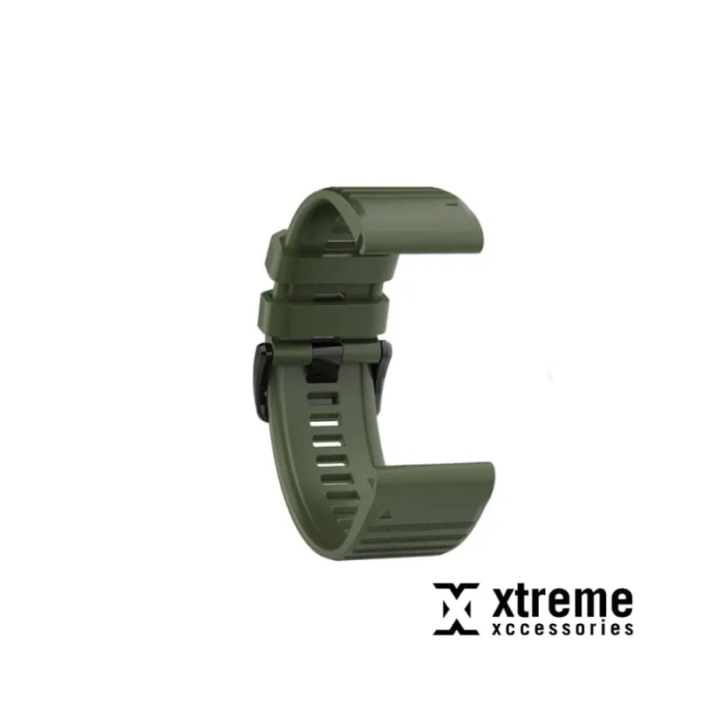 Xtreme Xccessories QUICKFIT 26MM SILICONE WATCH BAND | ARMY OLIVE GREEN | For Garmin Watches