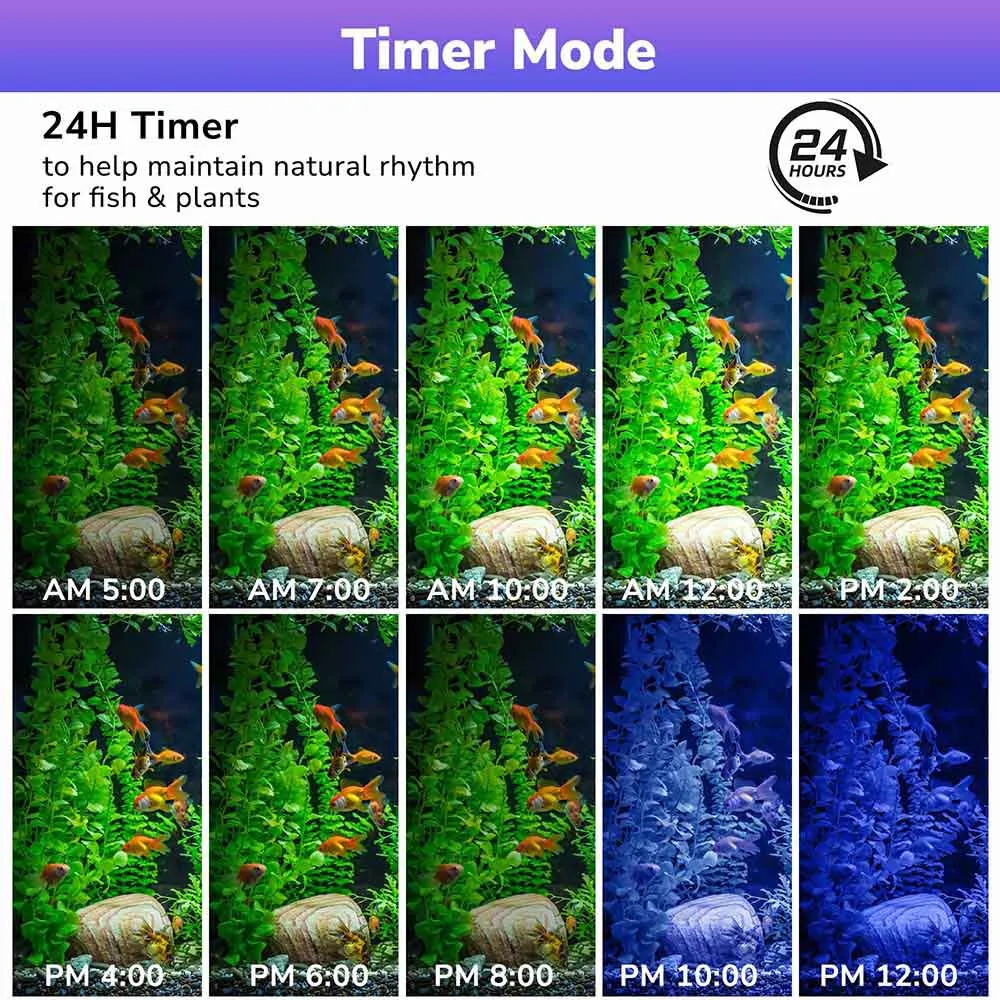 Yescom 48" Full Spectrum LED Aquarium Light APP WIFI for Plants & Fish